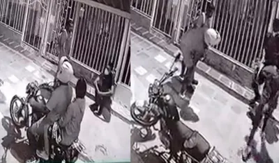 Momento en que ocurrió el atraco en el barrio Nuevo Milenio. 