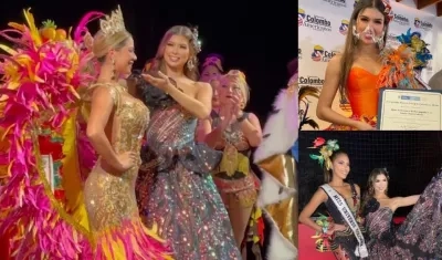 Valeria Charris durante el acto de coronación de los Reyes del Carnaval de Miami Nativa y Andy Ortega.