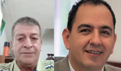 Carlos Jaime Gutiérrez Ibáñez, conductor, y el concejal Julián Osorio.