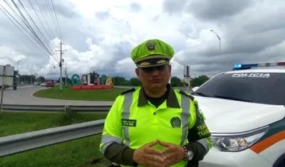Teniente Coronel Héctor Uribe, Comandante de la Policía de Tránsito y Transporte de Barranquilla.