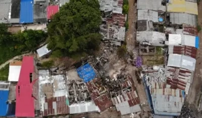 Este es el área de la explosión en Pozo 7.