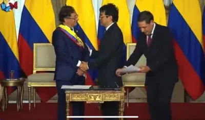 El Presidente Gustavo Petro y el Alto Comisionado Danilo Rueda. 