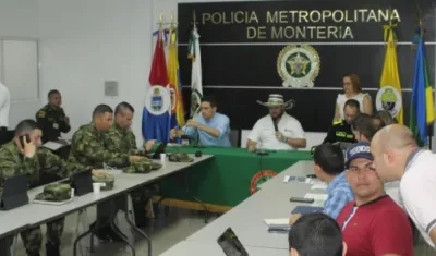 Consejo extraordinario de seguridad en Montería.