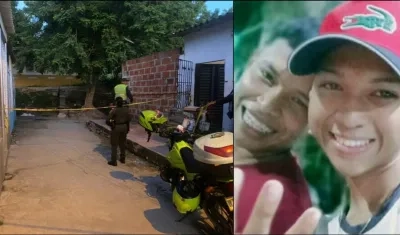 Lugar de los hechos y dos de las víctimas.