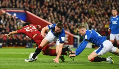 Luis Díaz en acción de partido. 