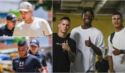 Walmer Pacheco, Dany Rosero, Nelson Deossa, Roberto Hinojosa y Ricardo Márquez. 