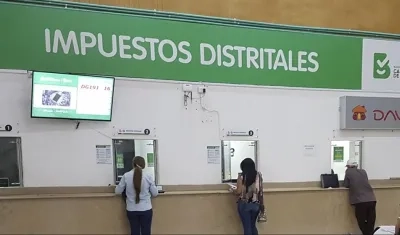 Oficina de impuestos distritales.
