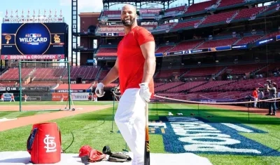 Albert Pujols, jugador estelar de los Cardenales. 