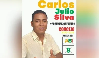 El concejal Carlos Julio Silva cuando hizo campaña en el 2019. 