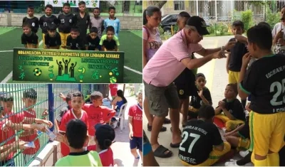 Festival de fútbol 8 en Villa Karla. 