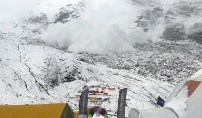 Momentos de la avalancha. 
