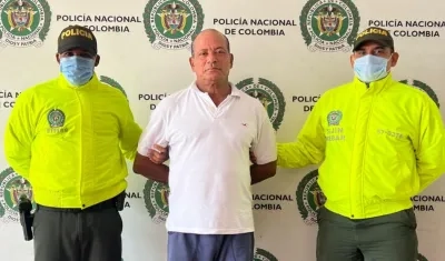 José Matías Ortiz Villa capturado por la Policía. 