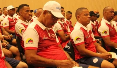 Entrenadores de la Liga del Atlántico, durante la jornada. 