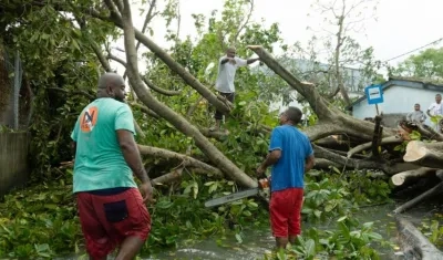 Destrozos causados por el huracán 'Julia' en San Andrés.