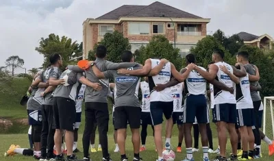 Junior durante un entrenamiento en Bucaramanga. 