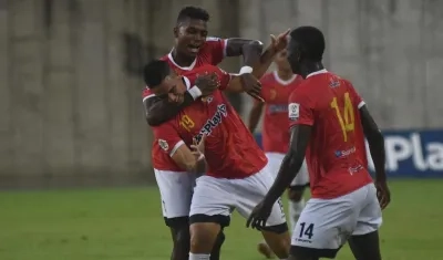 Stiwart Acuña marcó el primer gol para el Barranquilla FC. 