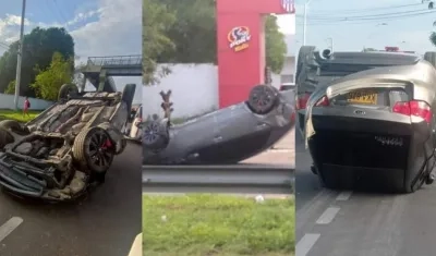 Vehículo accidentado. 
