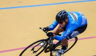 Cristian Ortega, ciclista barranquillero. 