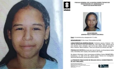 Jenifer Paola Puerto Escorcia, de 12 años.