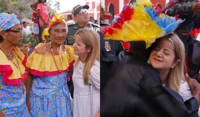 Gobernadora Elsa Noguera con protagonistas de festivales.