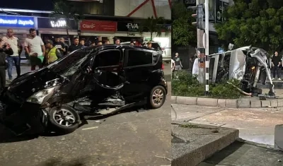 Imágenes del accidente de la calle 93 con carrera 46.