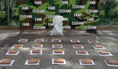 La droga incautada por la Fuerza Armada Nacional Bolivariana.