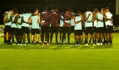 Jugadores de Colombia en un entrenamiento. 