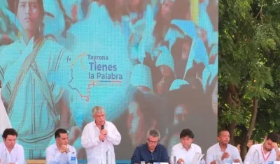 El Director de Planeación Nacional, Jorge Iván González, presidiendo el evento.