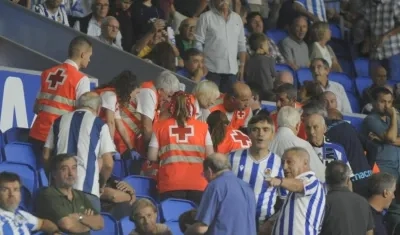 Momento en que atendían a Txuri Urdin.