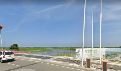 Aspecto de la zona donde fue hallado el cuerpo flotando. 