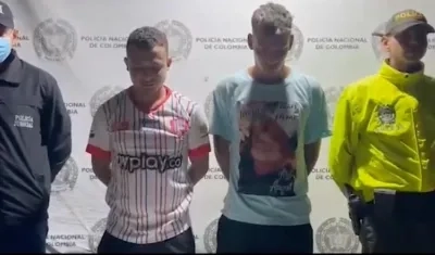 Los dos capturados en Santa Marta. 