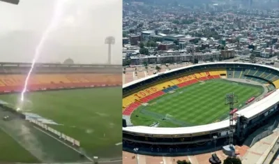 Momento en que cae el rayo.