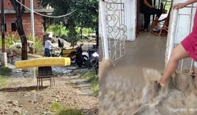 Barrios afectados por lluvias.