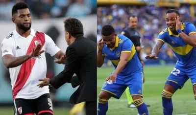 Miguel Borja, Frank Fabra y Sebastián Villa.