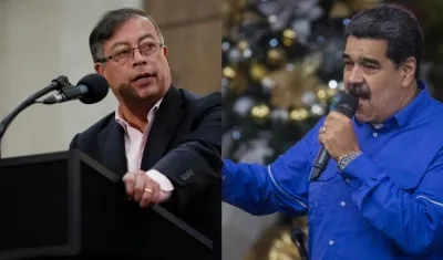 Gustavo Petro y Nicolás Maduro