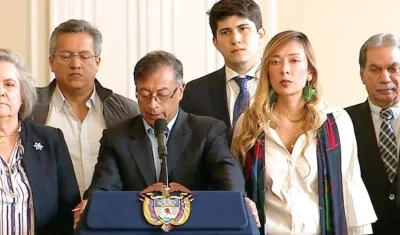 El Presidente Gustavo Petro anunciando las modificaciones a la reforma tributaria.