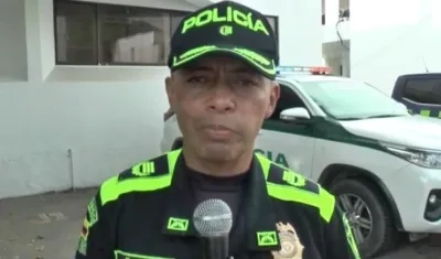 Coronel Edwin Vargas, comandante de la Policía en La Guajira. 