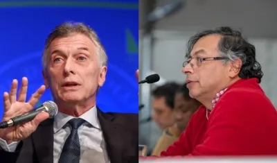 El expresidente argentino Mauricio Macri y el Presidente Gustavo Petro.