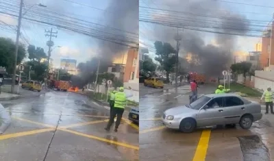 Incendio en la calle 84. 