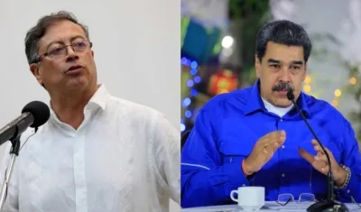 Gustavo Petro y Nicolás Maduro.