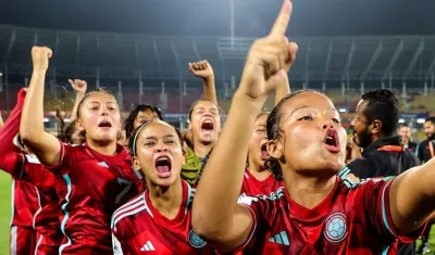 Jugadoras de la Selección Colombia femenina sub-17. 