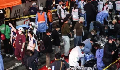 Estampida durante las celebraciones de Halloween en el centro de Seúl.