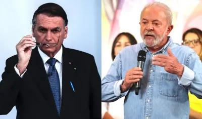 Los candidatos Jair Bolsonaro y Lula Da Silva.