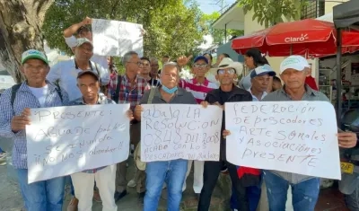 Protesta de los pescadores del Atlántico.