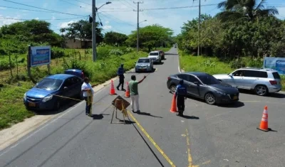 Antigua vía de Puerto Colombia.