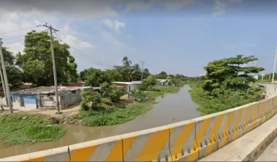 Aspecto del caño de La Auyama, donde fue hallado el cuerpo. 