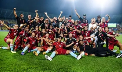 Jugadoras de la Selección Colombia femenina sub-17. 