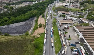 Imagen de uno de los bloqueos.