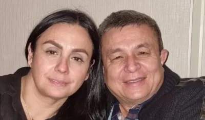 Rosmery Wehedeking y su esposo Luis Miguel Ibáñez Galvis.