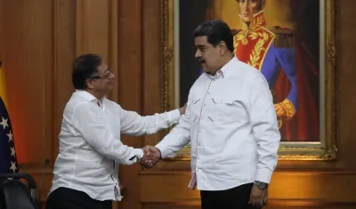 Gustavo Petro y Nicolás Maduro.
